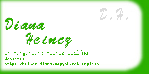 diana heincz business card
